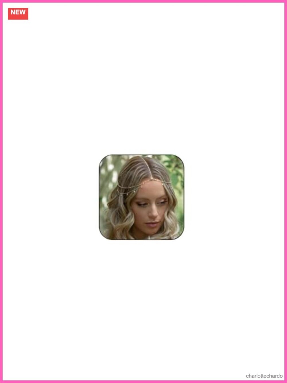 Rhinestone Layered Head Chain Copper Crystal Boho Hair Accessory
